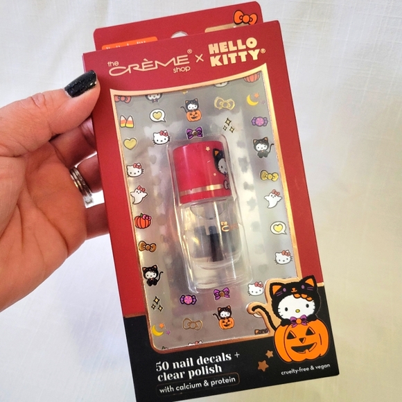 Hello Kitty Spooky Sweet Nail Decal Set. 50 Cute Decals + Clear Polish - Picture 2 of 8
